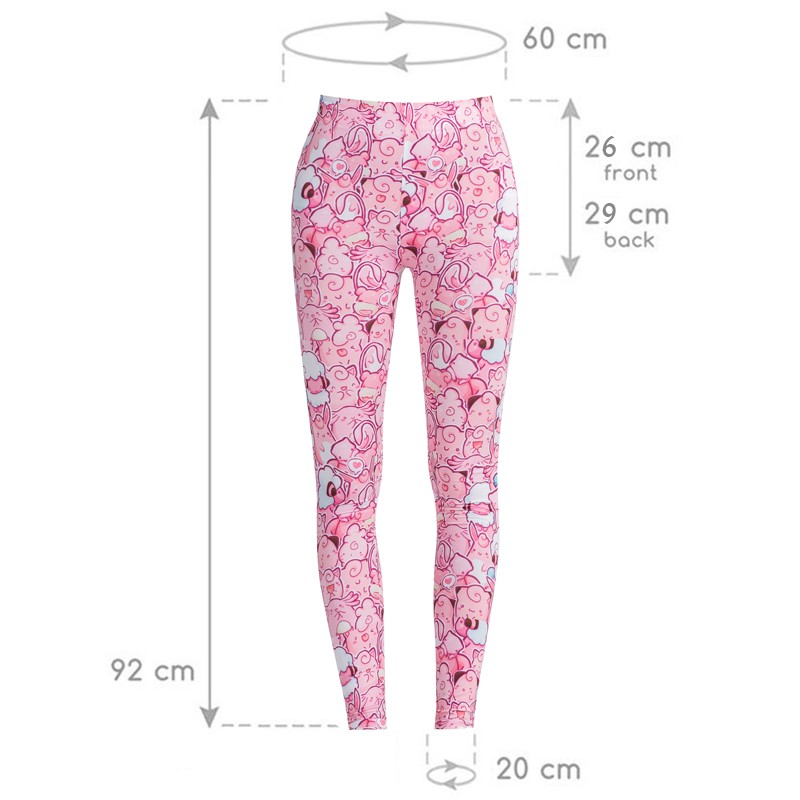 Women's Yoga Leggings Pink Cats print Yoga pants 